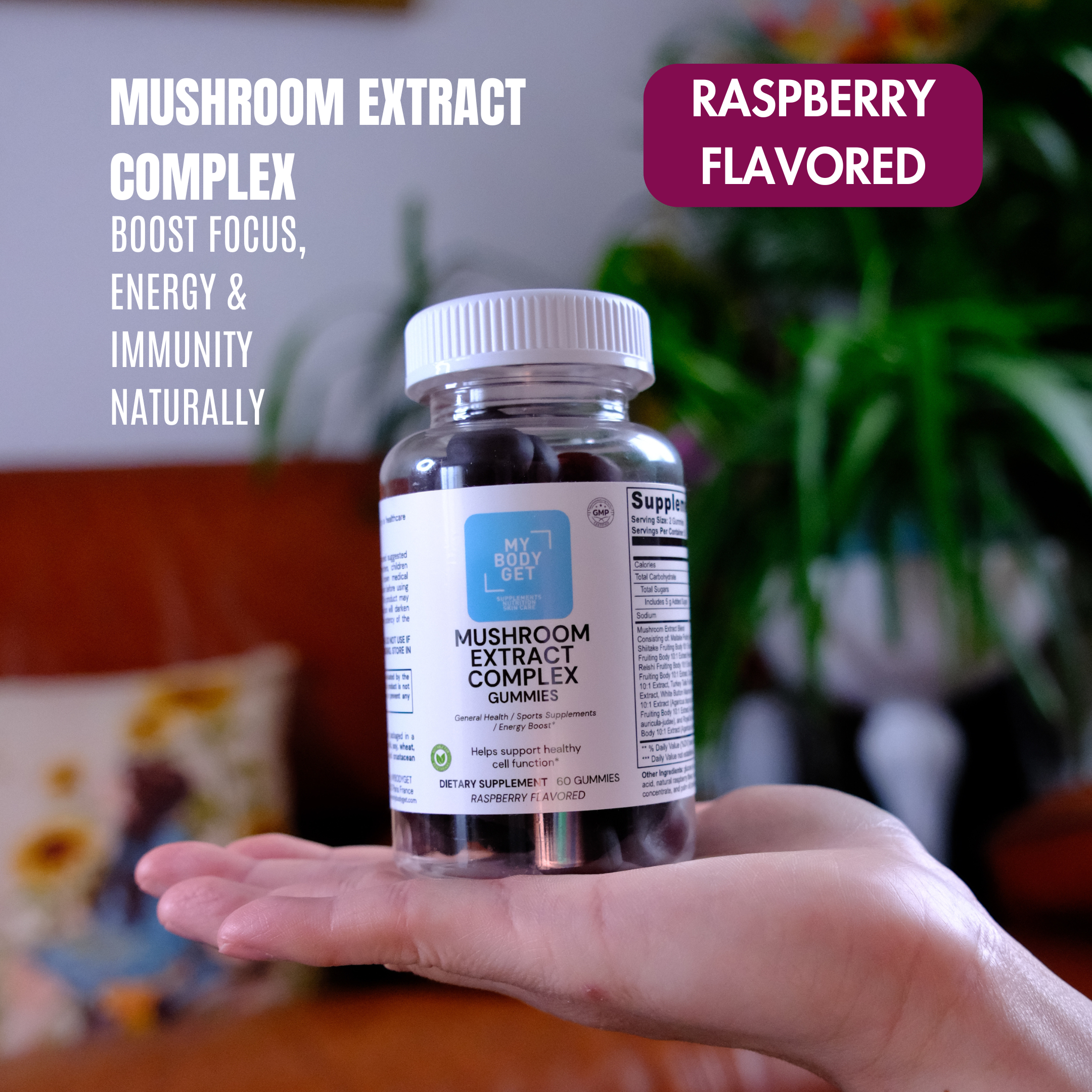 Mushroom Extract Complex Gummies – Natural Energy & Cognitive Support