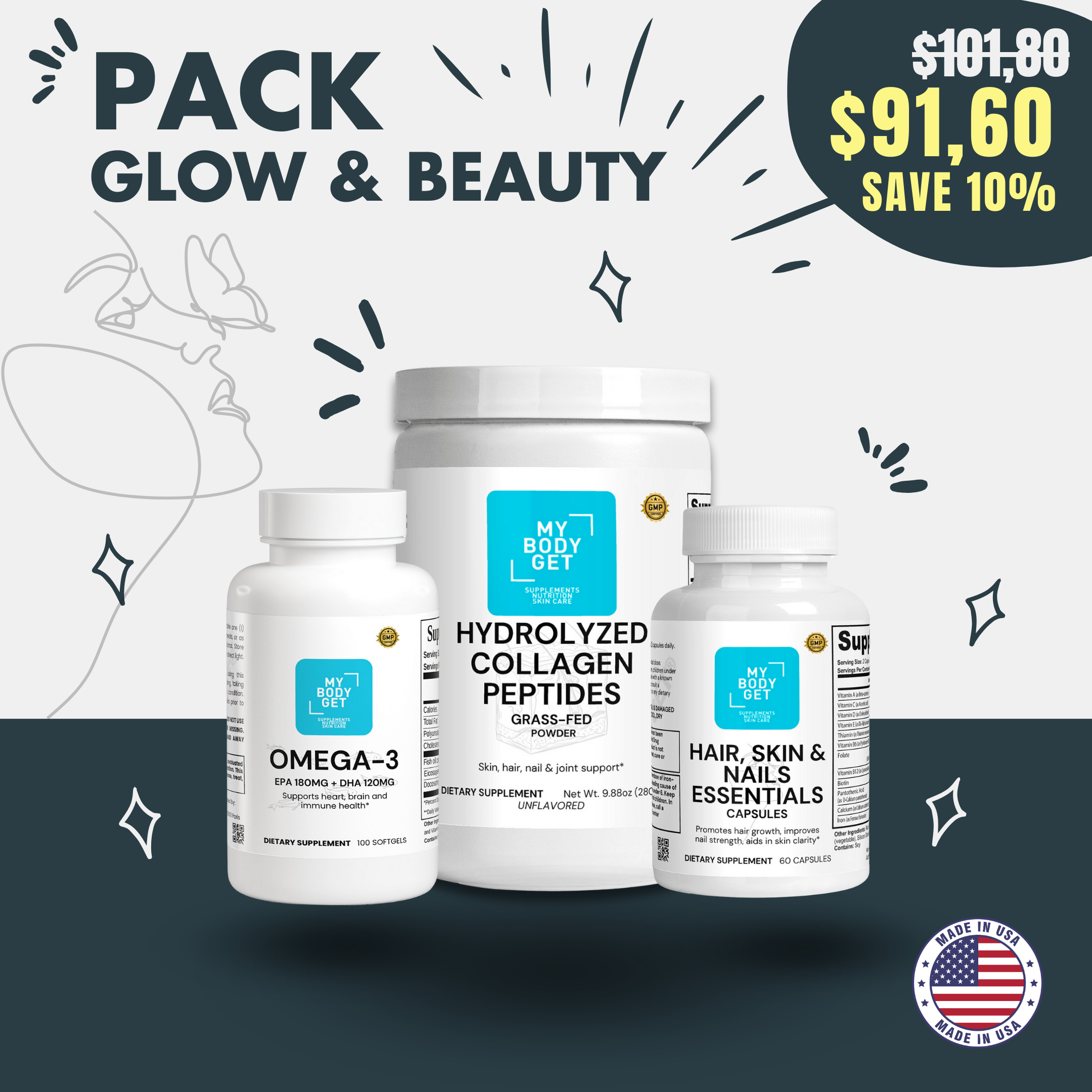 Glow & Beauty Pack – Nourish Your Skin, Hair & Nails from Within